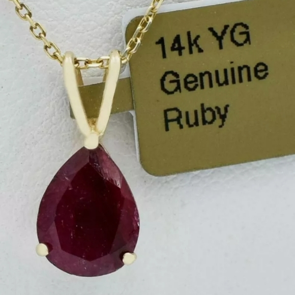Genuine Ruby 14 K Necklace